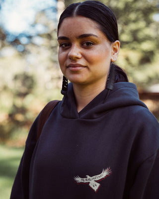 O Te Motu Bunjil Wing Feather Earrings