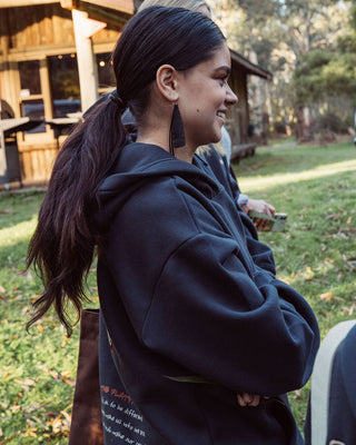O Te Motu Bunjil Wing Feather Earrings