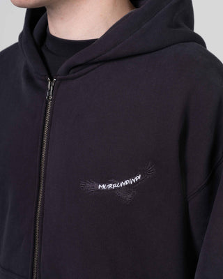 Bunjil Crop Zip Thru Hooded Sweat