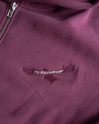 Woterang Crop Zip Thru Hooded Sweat