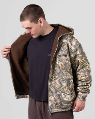 Wurun Camo Sherpa Zip Thru Jacket
